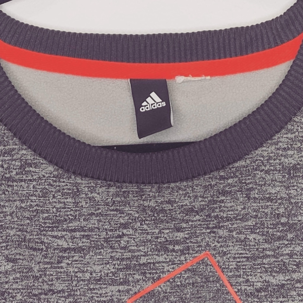 Men's Adidas Sweatshirt L Grey and orange accent - Picture 6 of 9